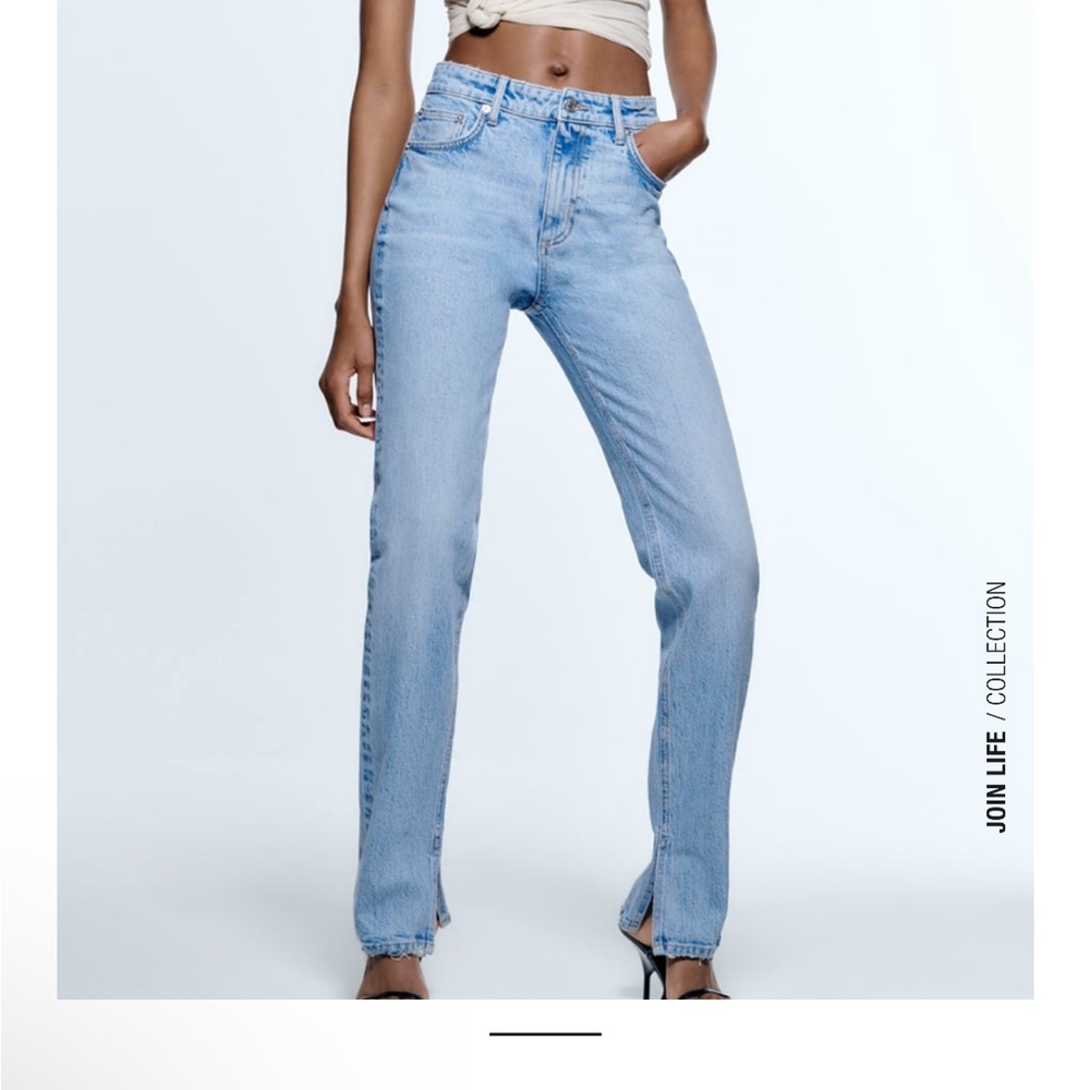 Zara High Waisted Light Wash Jeans